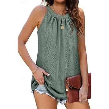 Tank Women's Black White Pink Plain Cut Out Street Daily Fashion Round Neck Regular Fit S