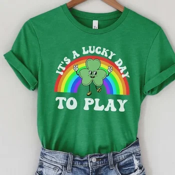 Women's T shirt Tee Cotton Shamrock Letter Party St.Patrick's Day Holiday Black Green Khaki Print Short Sleeve Classic Round Neck OT Shirt Occupational therapy shirt Funny St. Patrick day OT shirt